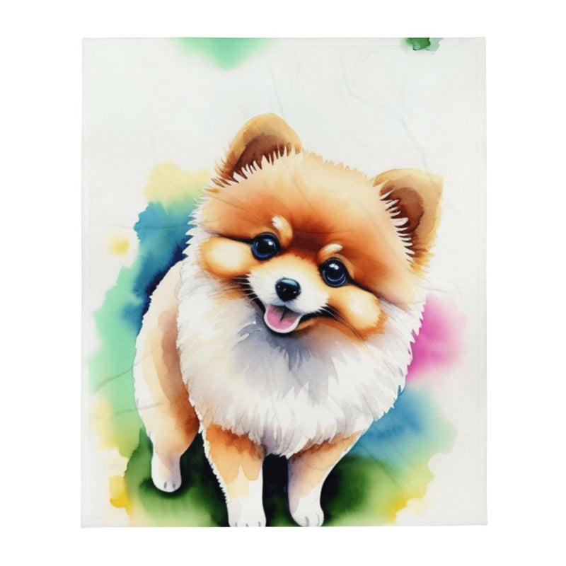 Lovely Pomeranian Cozy Throw Blanket - Funny Nikko