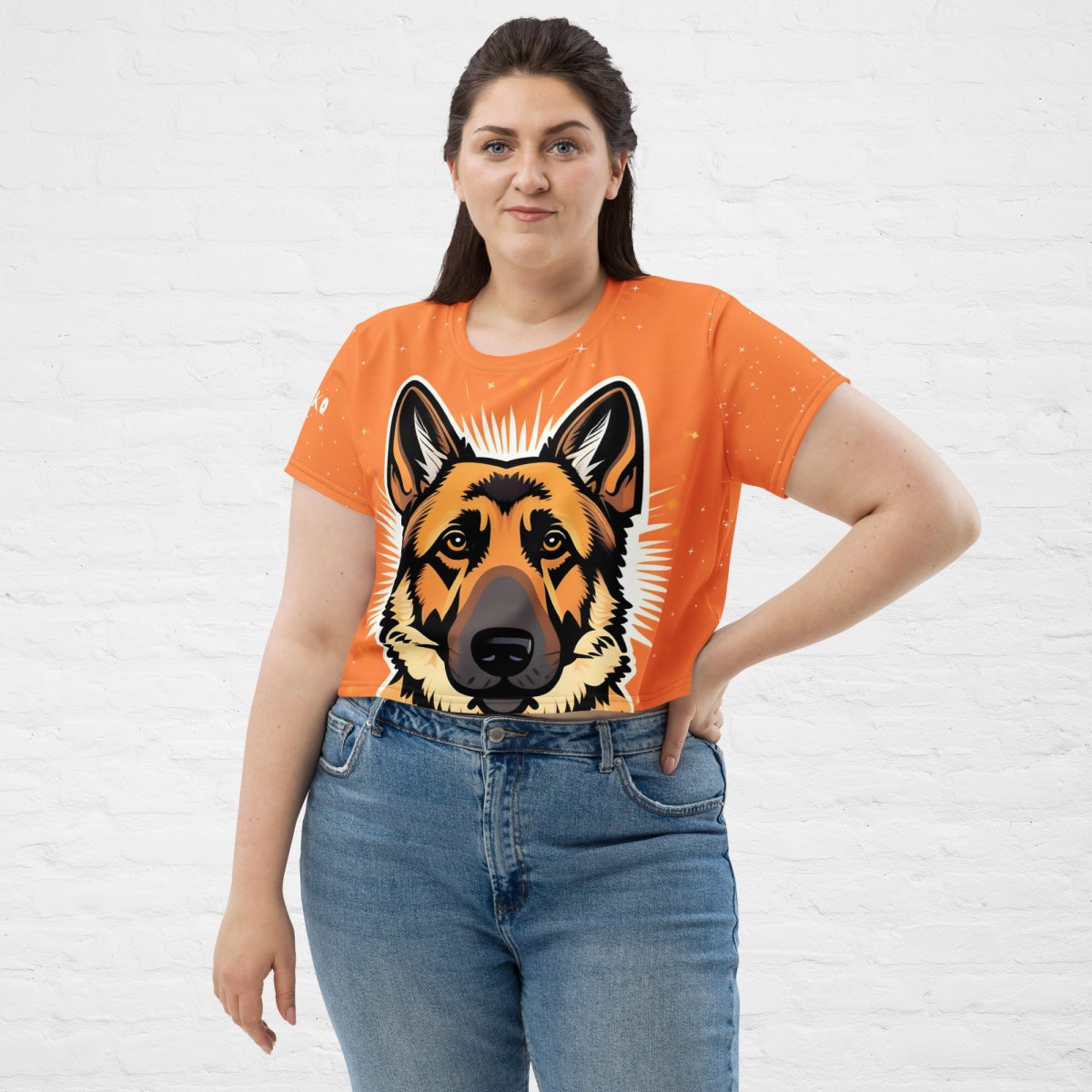 Orange GSD Crop Top - Funny Nikko