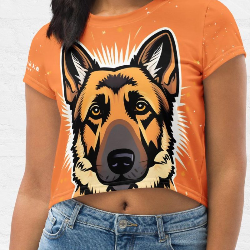 Orange GSD Crop Top - Funny Nikko