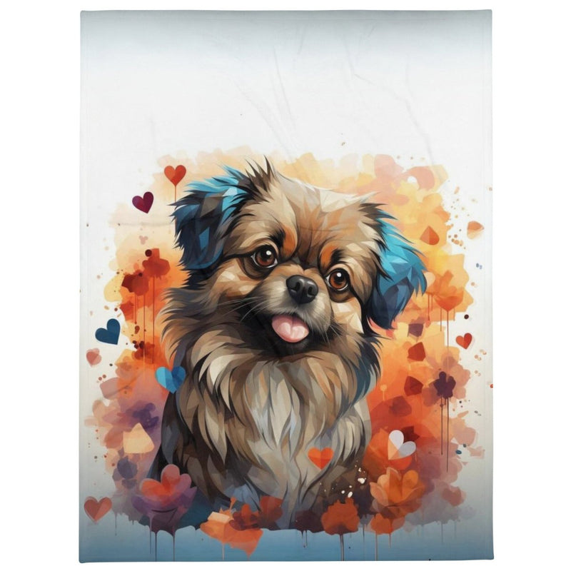 Pekingese Love Throw Blanket - Funny Nikko