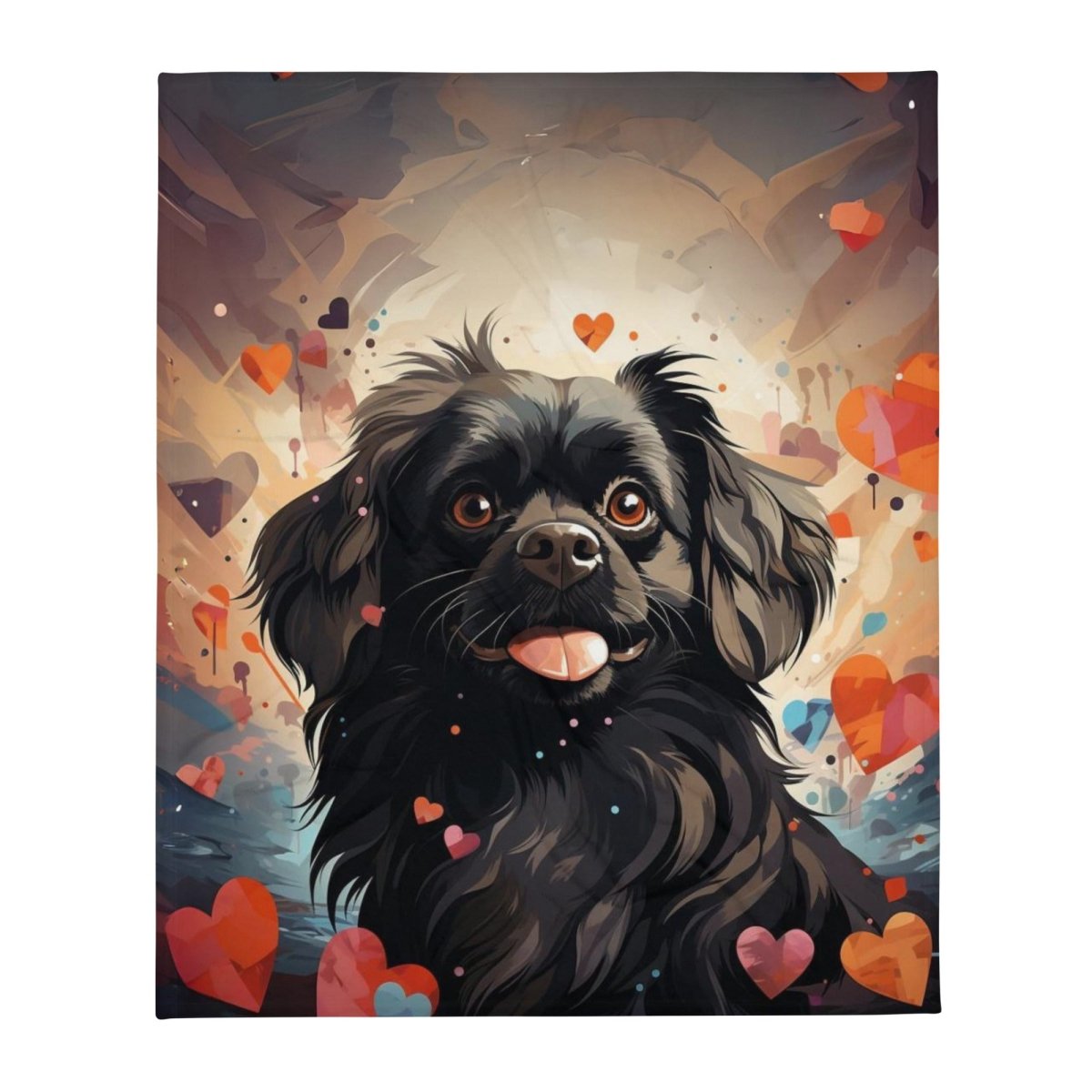 Pekingese Sea of Love Throw Blanket - Funny Nikko