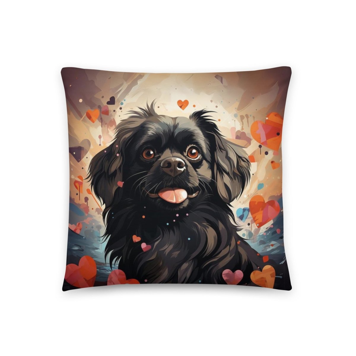 Pekingese Sea of Love Throw Pillow - Funny Nikko