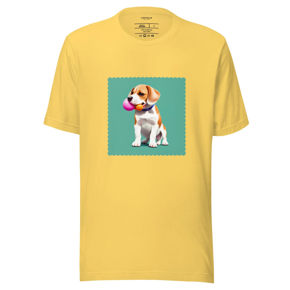 Playing Beagle Staple T-Shirt - Funny Nikko