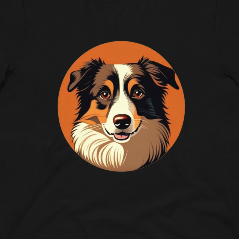 Retro Border Collie - Unisex Tee - Funny Nikko