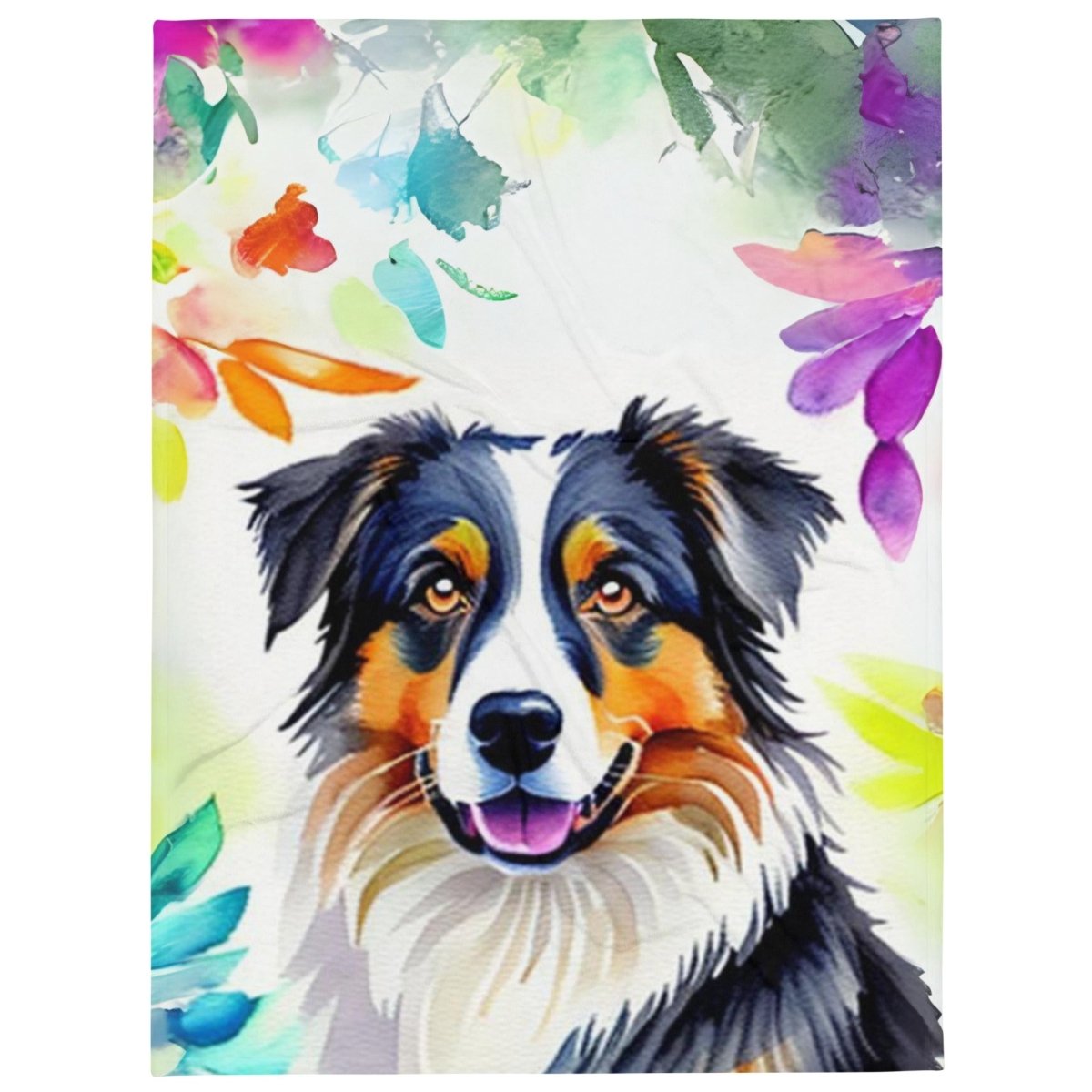 Romantic Australian Shepherd Throw Blanket - Funny Nikko