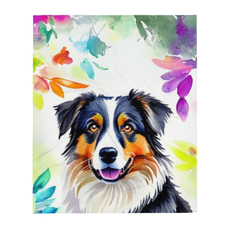 Romantic Australian Shepherd Throw Blanket - Funny Nikko