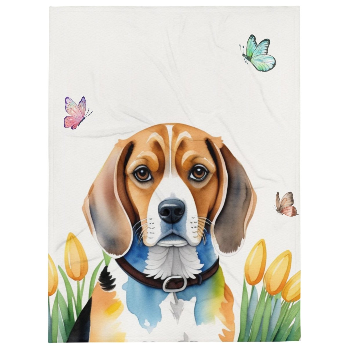 Romantic Beagle Throw Blanket - Funny Nikko