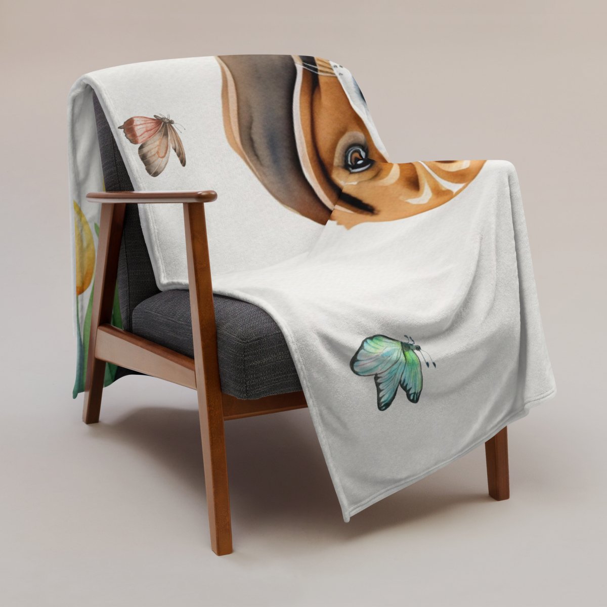 Romantic Beagle Throw Blanket - Funny Nikko