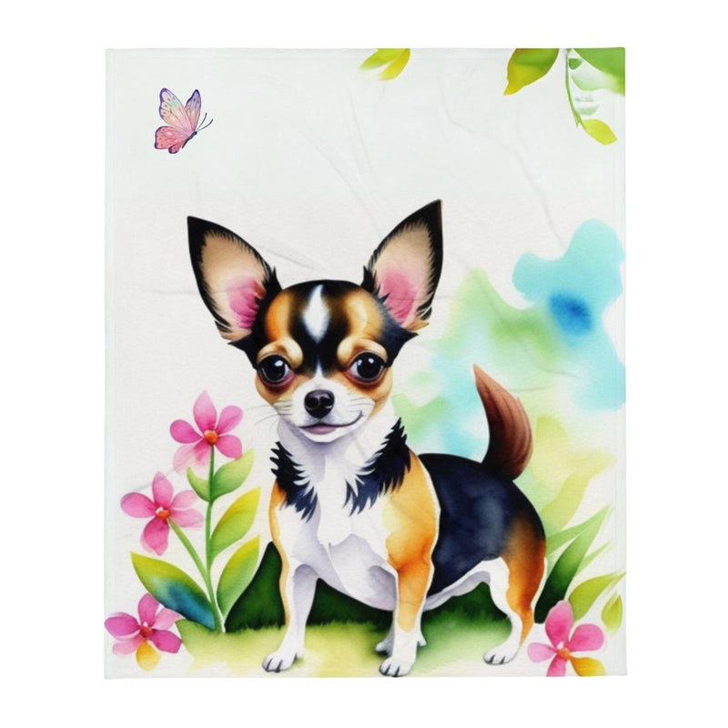 Romantic Chihuahua Throw Blanket - Funny Nikko