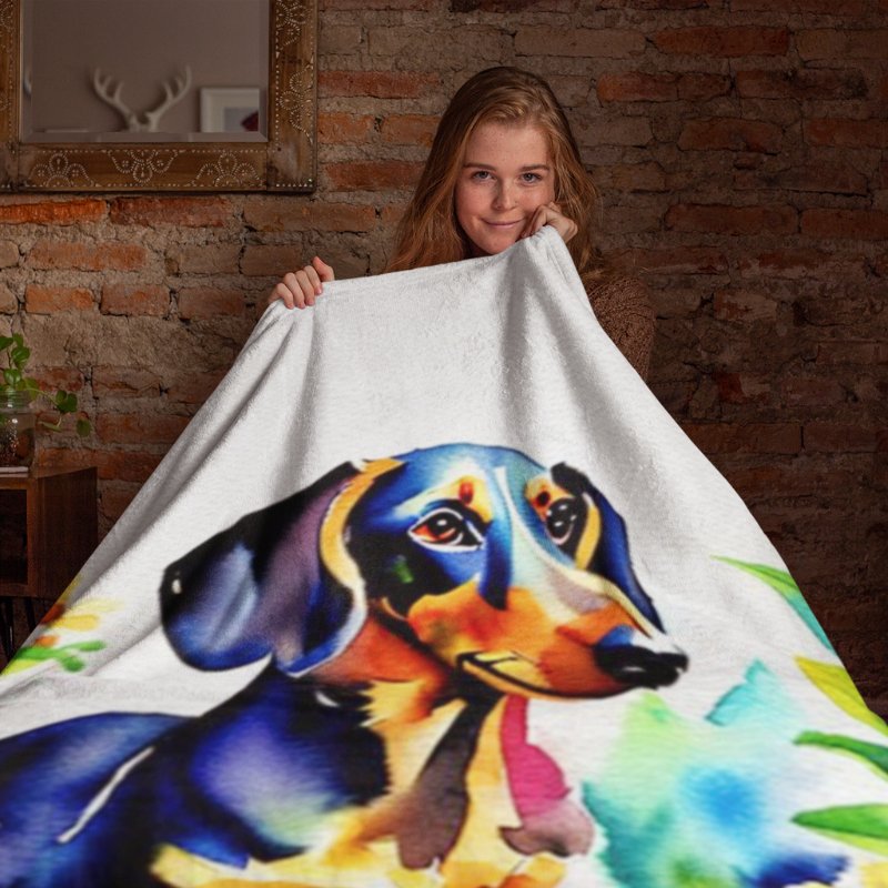 Romantic Dachshund Blanket - Funny Nikko