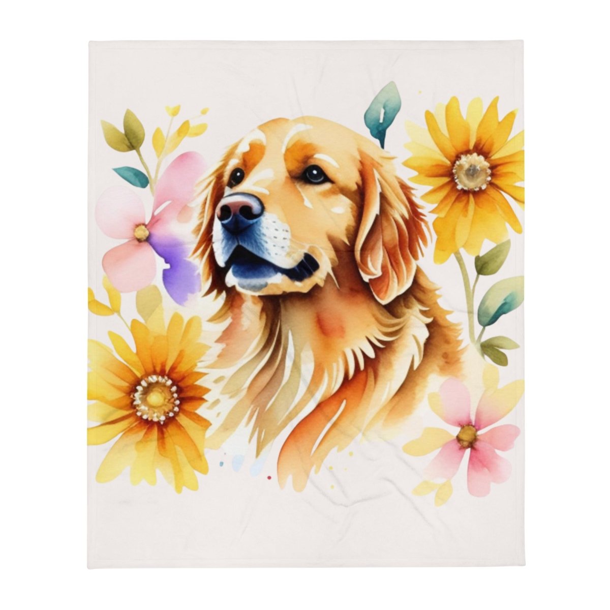 Romantic Golden Retriever Throw Blanket - Funny Nikko