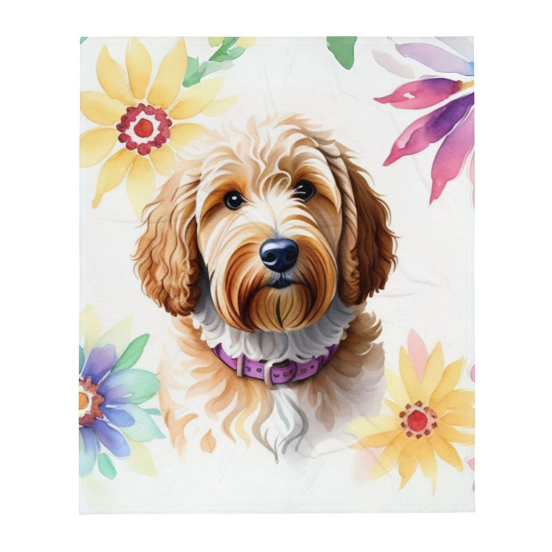 Romantic Goldendoodle Throw Blanket - Funny Nikko