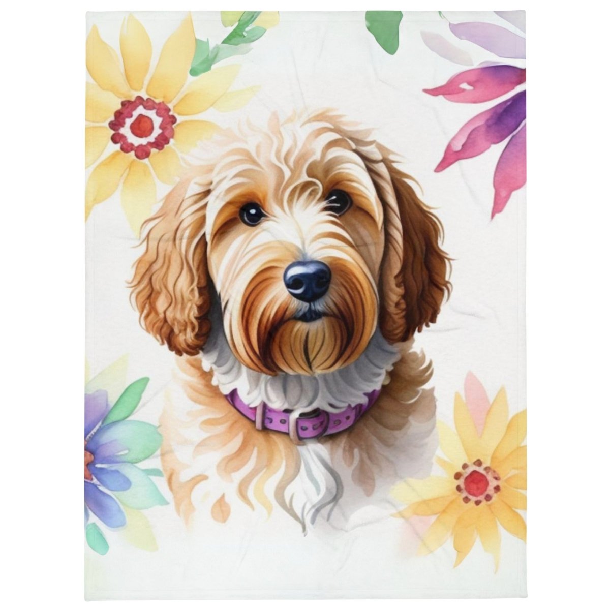 Romantic Goldendoodle Throw Blanket - Funny Nikko