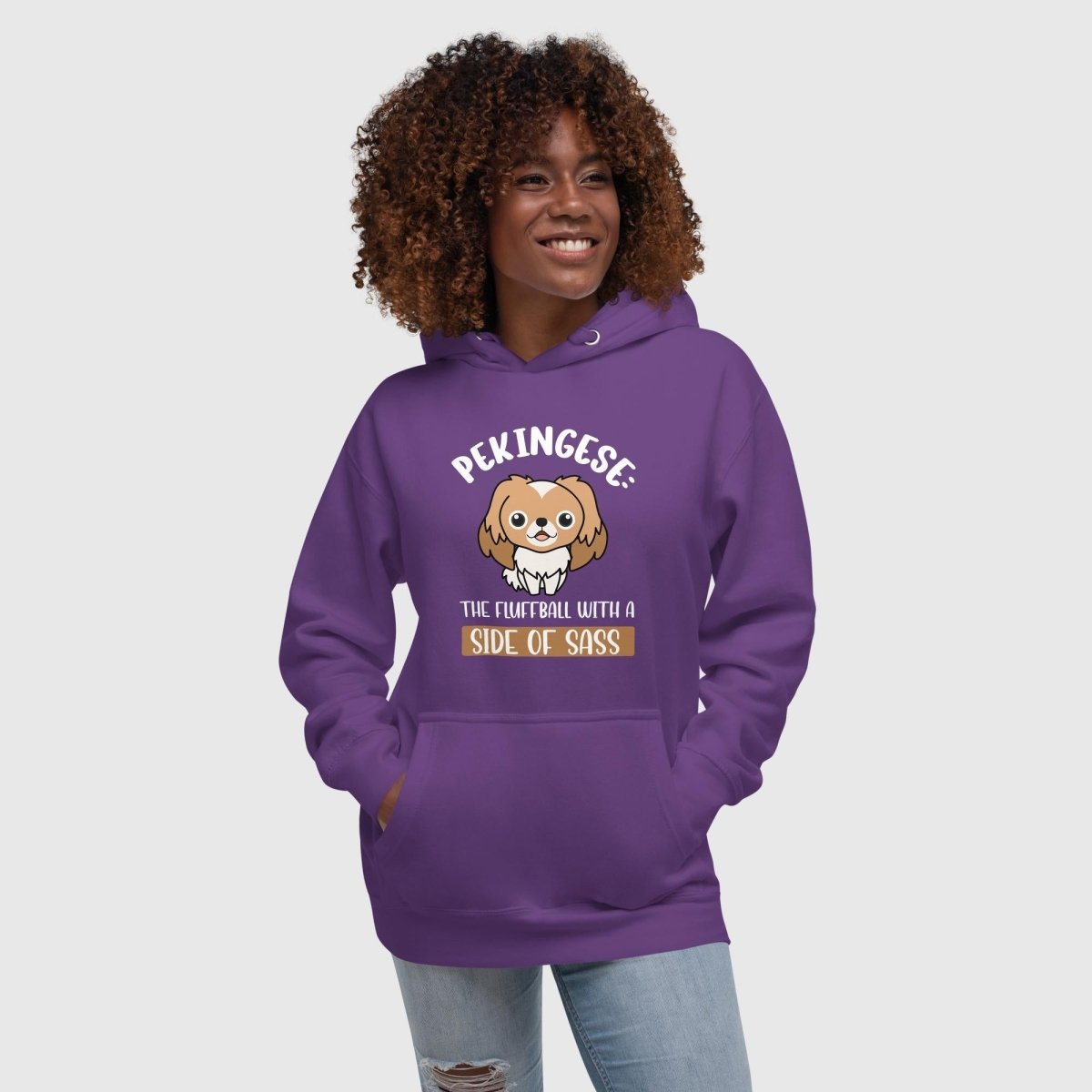 Sassy Pekingese Woman Hoodie - Funny Nikko