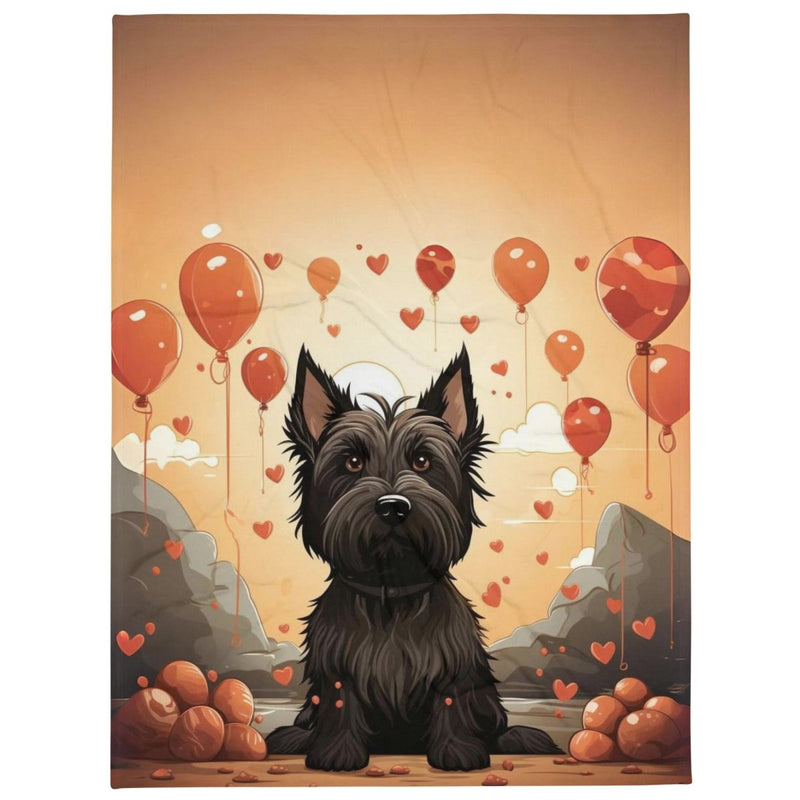 Scottie Love Balloons Throw Blanket - Funny Nikko