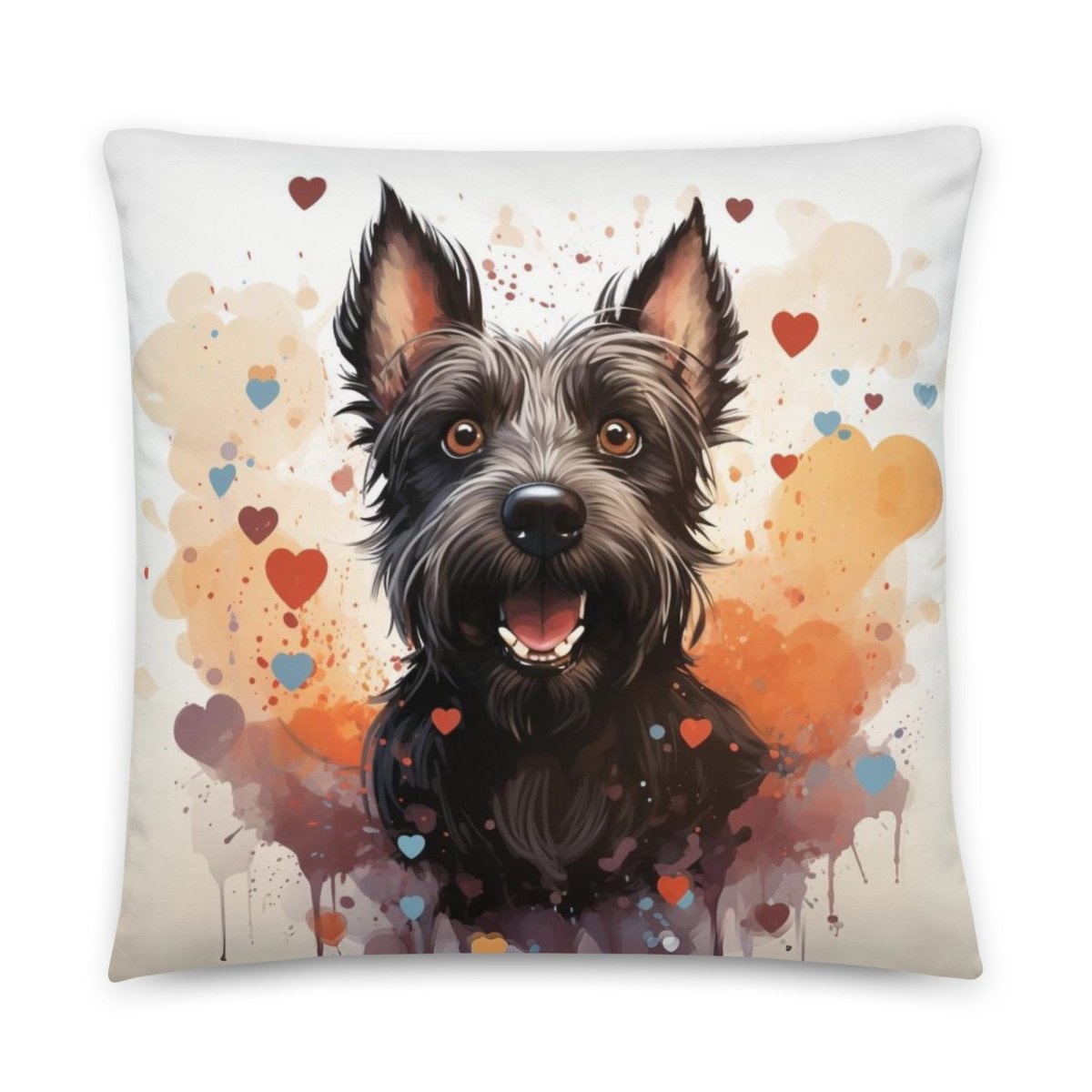 Scottie Love Eyes Throw Pillow - Funny Nikko