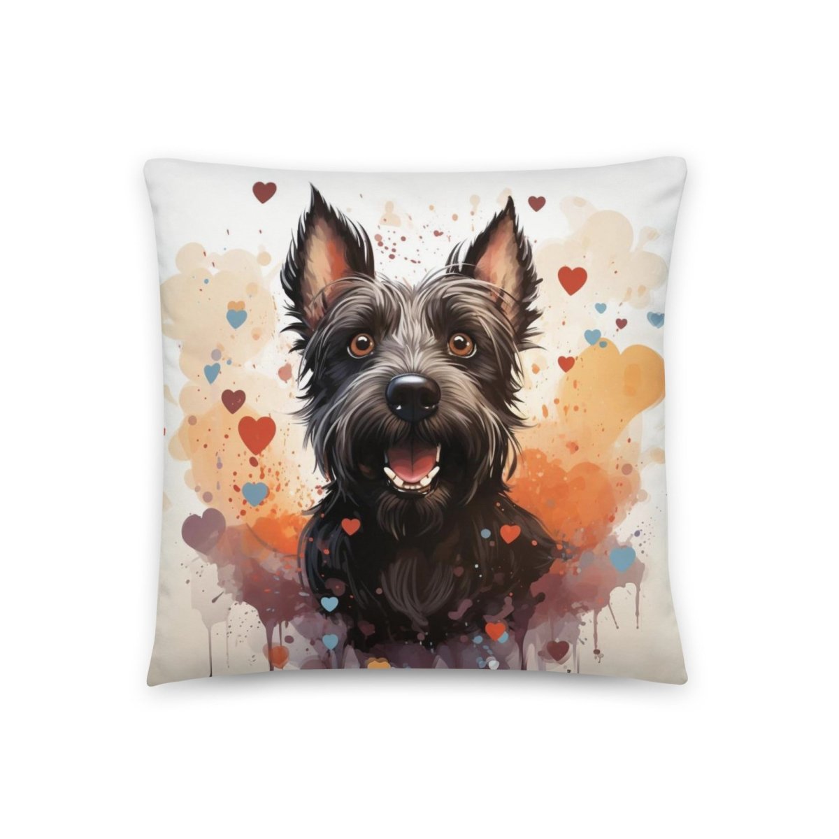 Scottie Love Eyes Throw Pillow - Funny Nikko