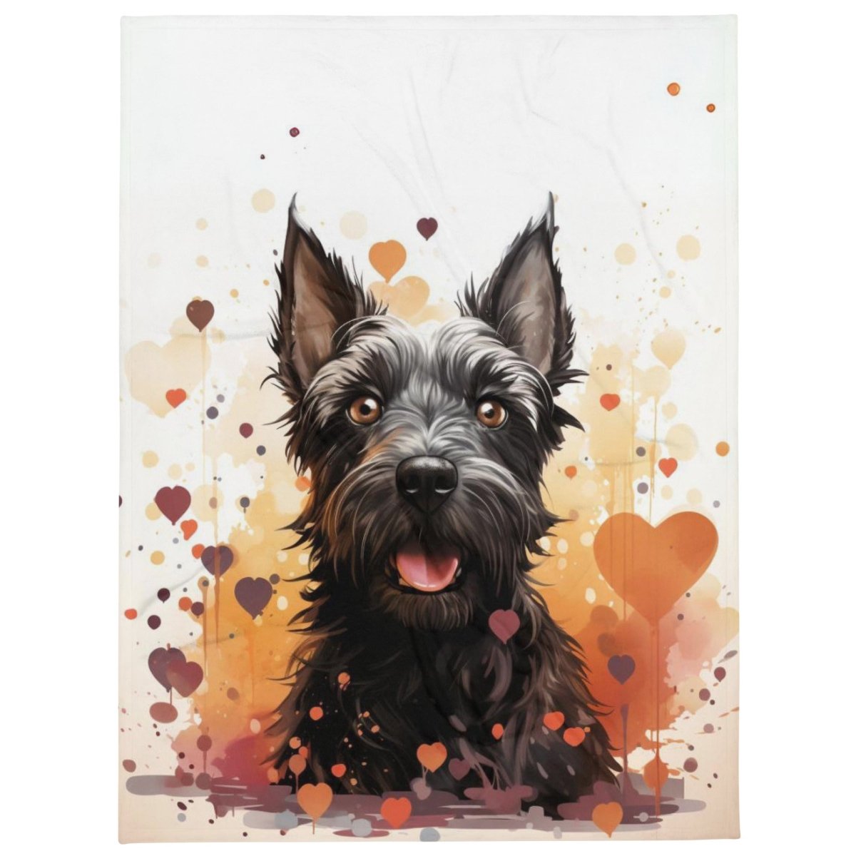 Scottie Love Splashes Throw Blanket - Funny Nikko