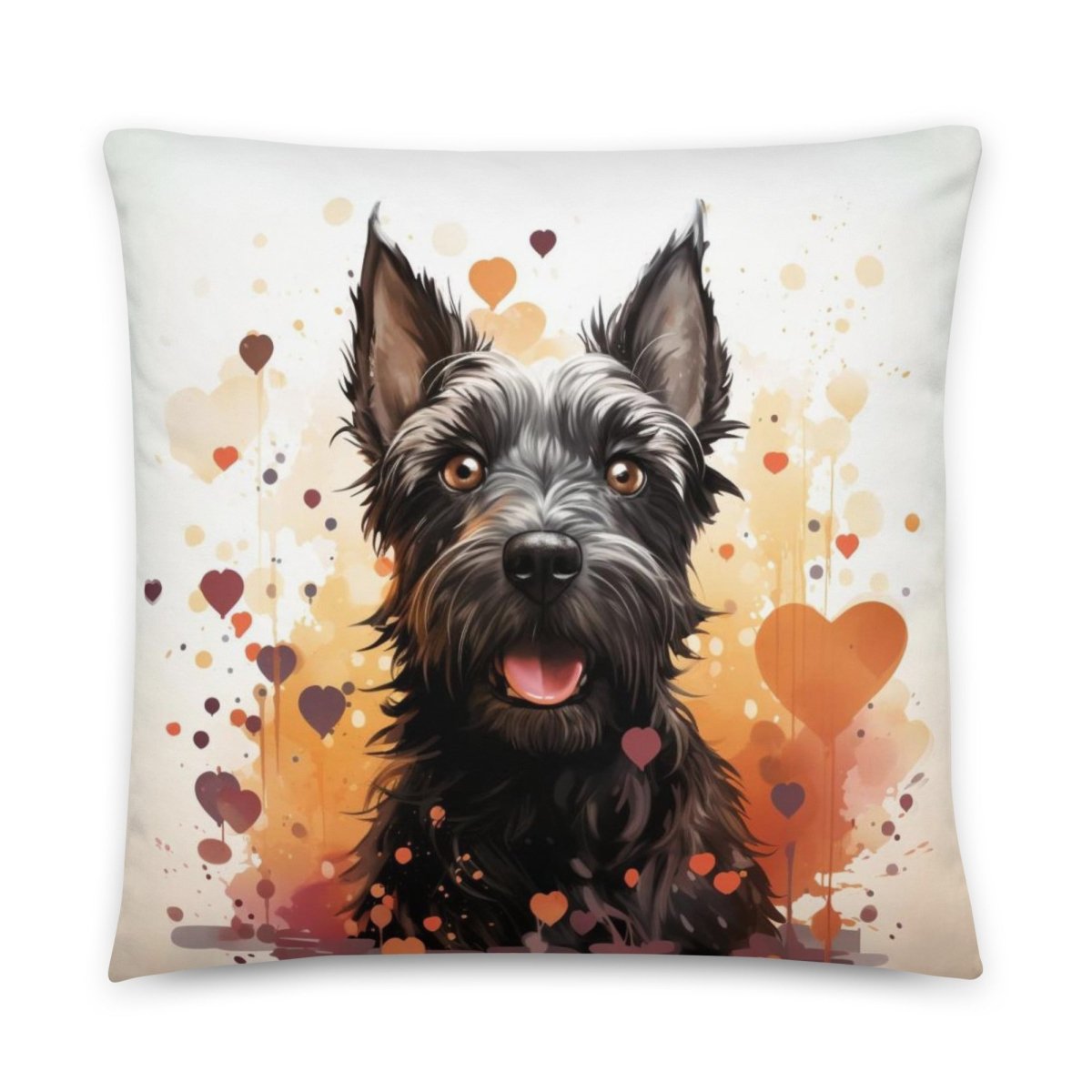 Scottie Love Splashes Throw Pillow - Funny Nikko