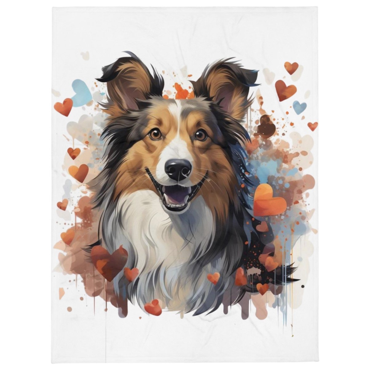 Sheltie Adorable Love Eyes Throw Blanket - Funny Nikko