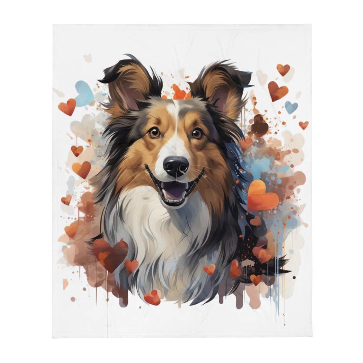 Sheltie Adorable Love Eyes Throw Blanket - Funny Nikko