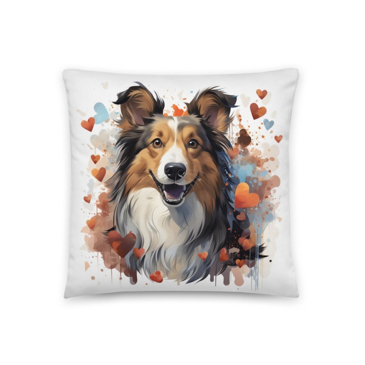 Sheltie Love Eyes Throw Pillow - Funny Nikko