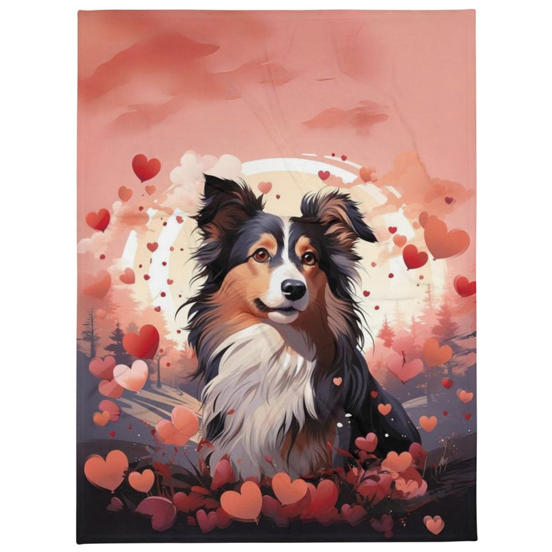 Sheltie Pink Moonlight Throw Blanket - Funny Nikko