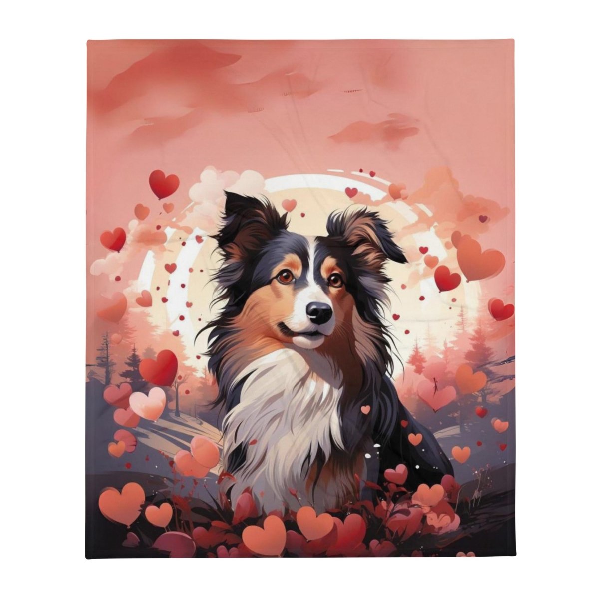 Sheltie Pink Moonlight Throw Blanket - Funny Nikko