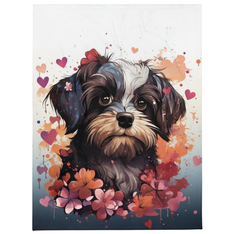 Shih Tzu Adorable Love Eyes Throw Blanket - Funny Nikko