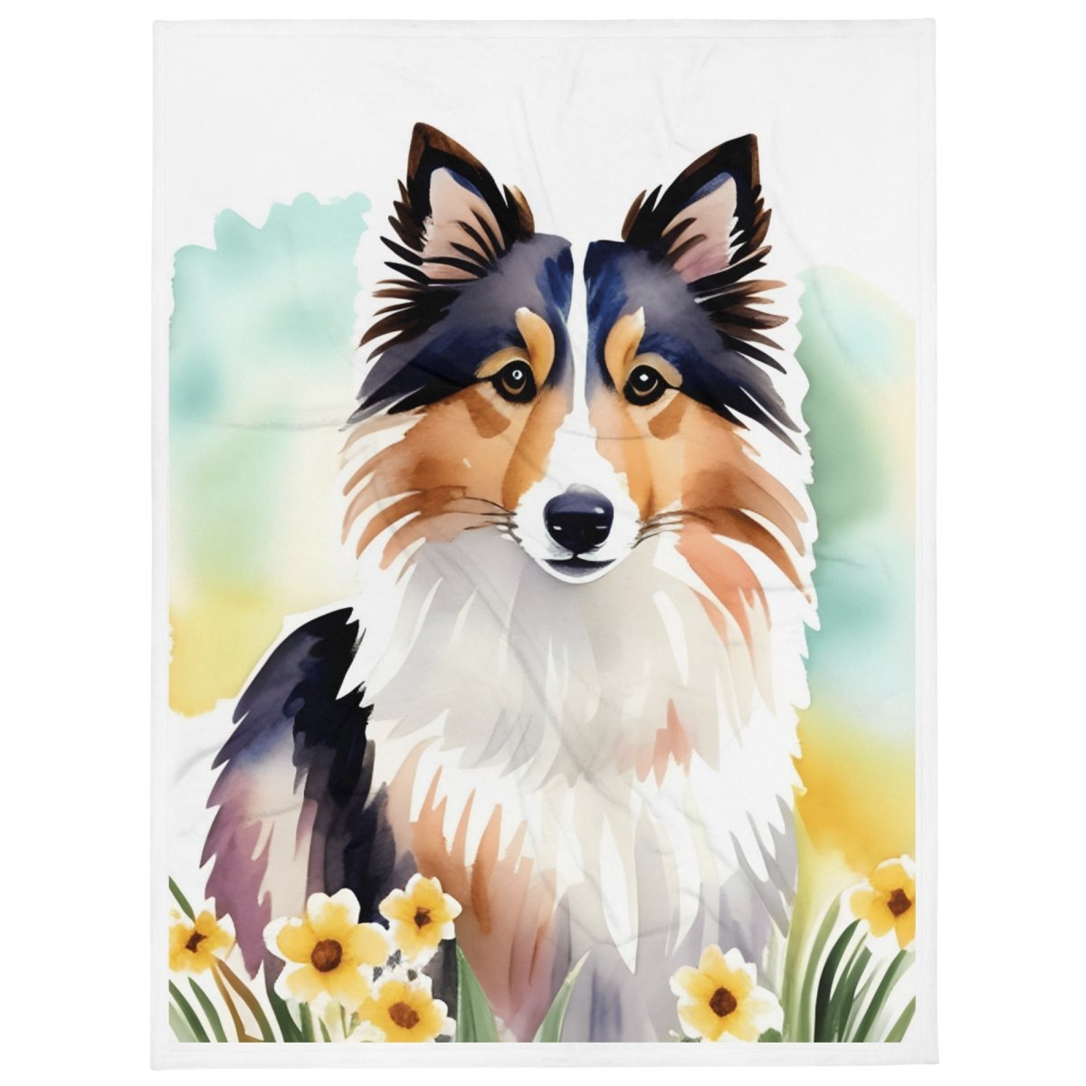 Sophisticated Sheltie Throw Blanket - Funny Nikko