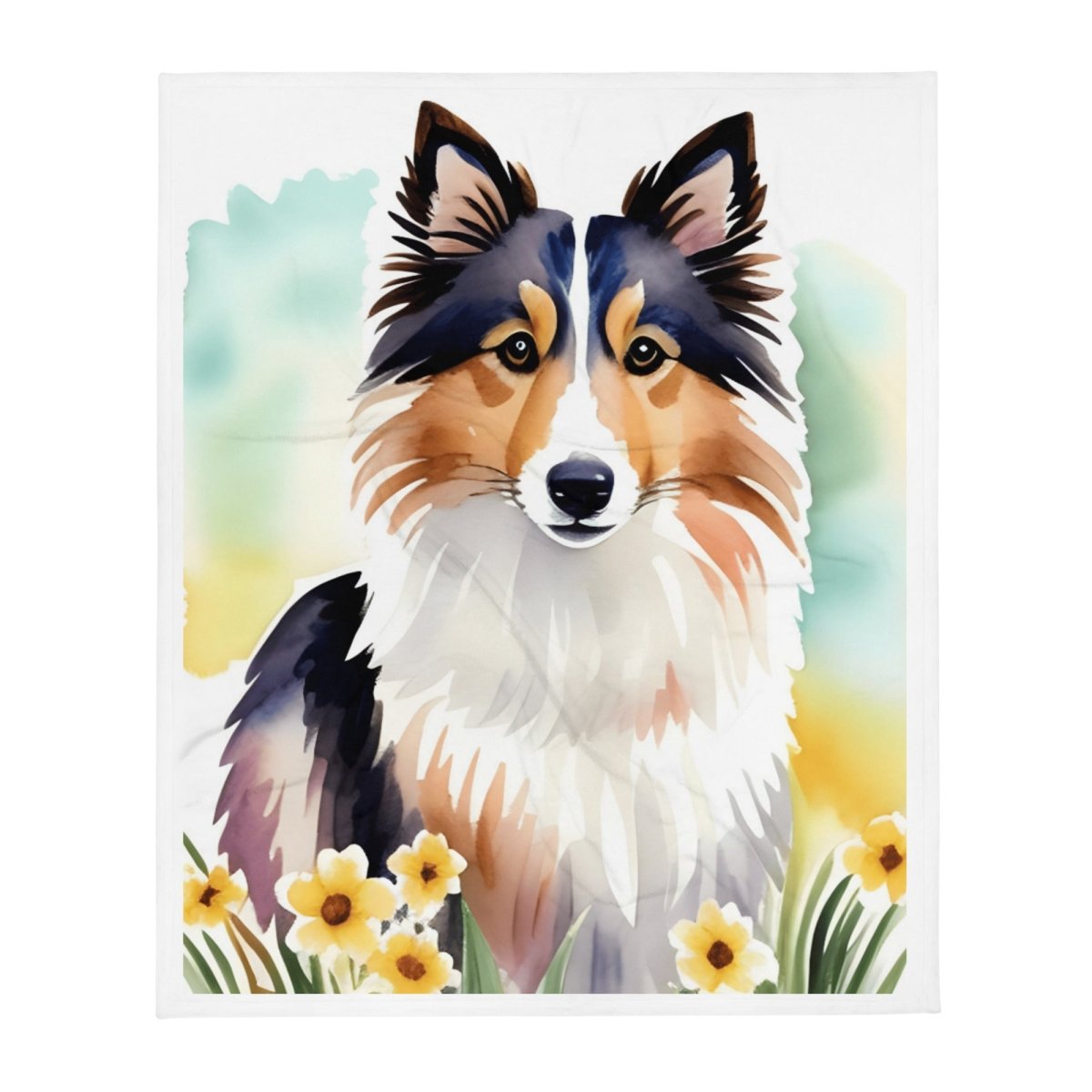 Sophisticated Sheltie Throw Blanket - Funny Nikko