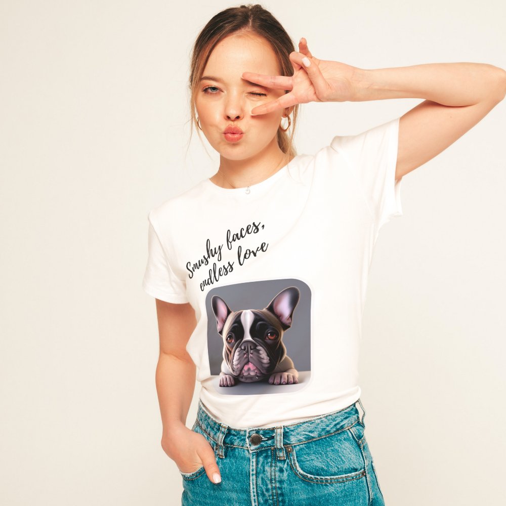 The Frenchie Love Fest Staple T-Shirt - Funny Nikko