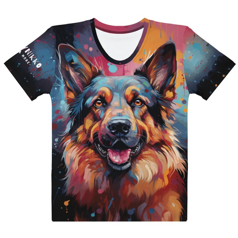 Vibrant German Shepherd T-Shirt - Funny Nikko