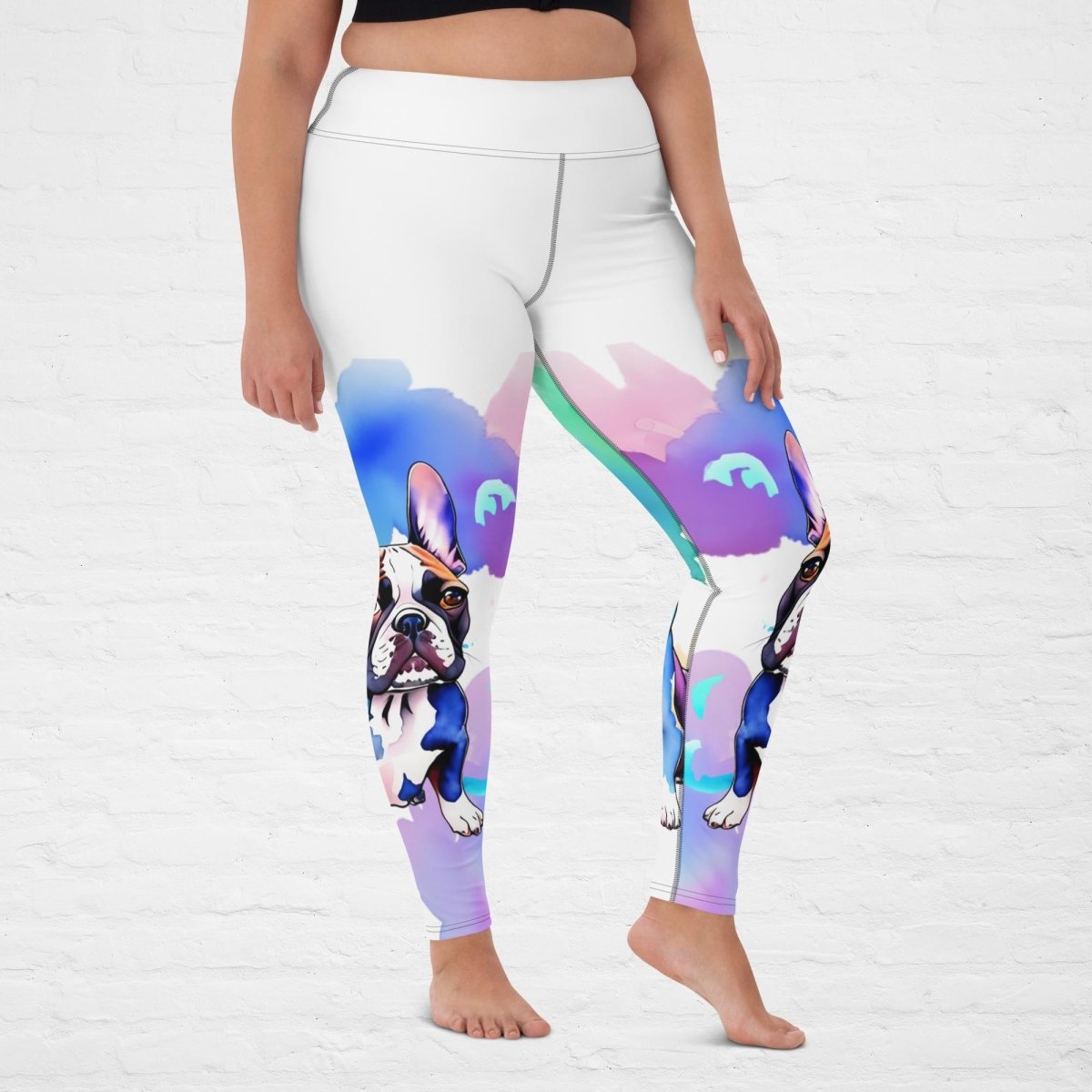 Watercolor Frenchie Leggings - Funny Nikko