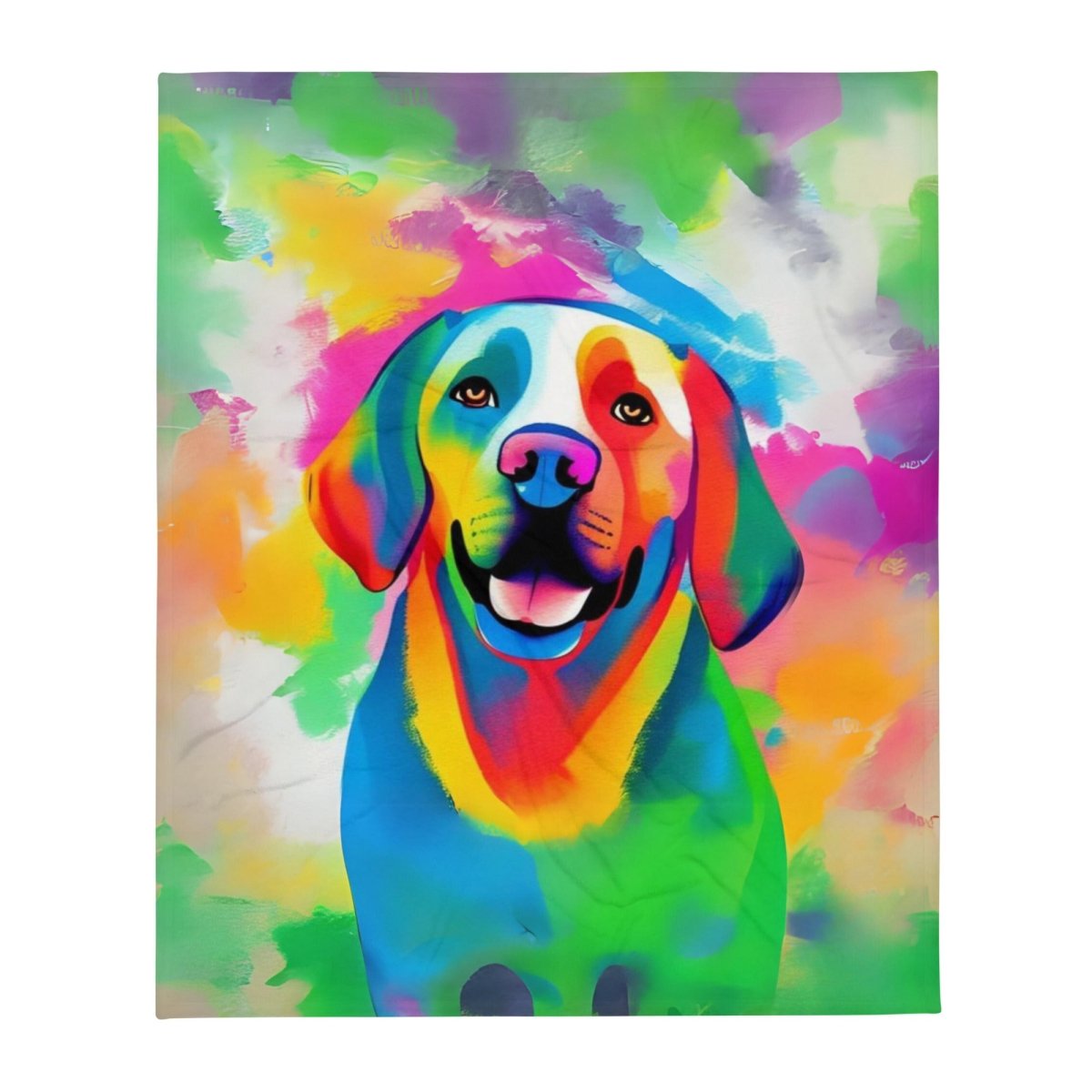 Whimsical Labrador Throw Blanket - Funny Nikko