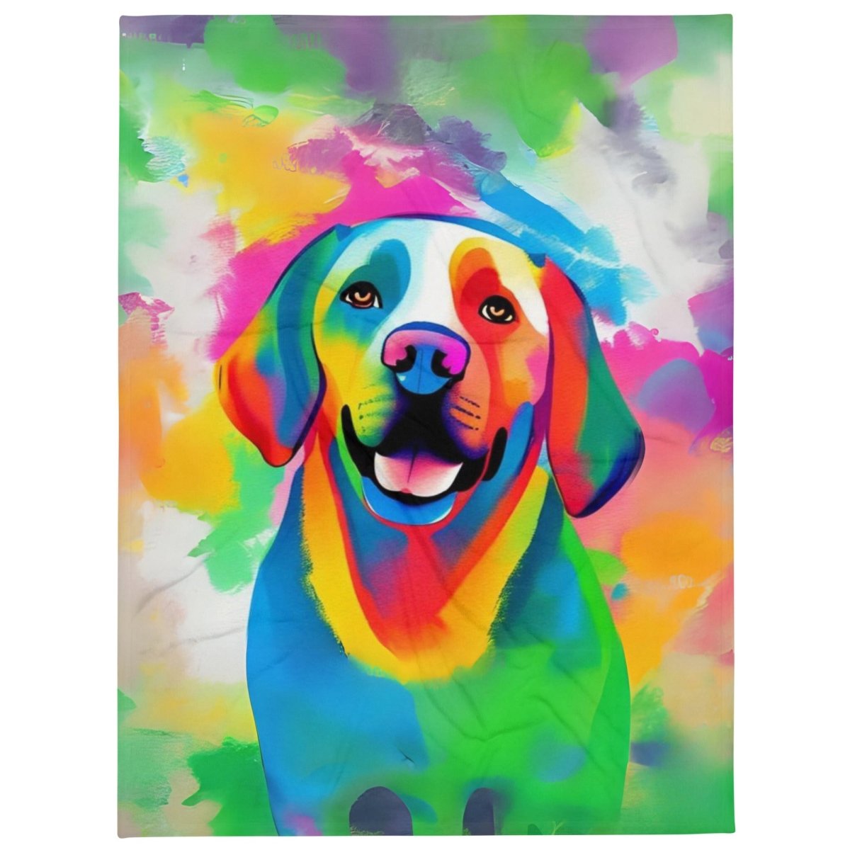 Whimsical Labrador Throw Blanket - Funny Nikko