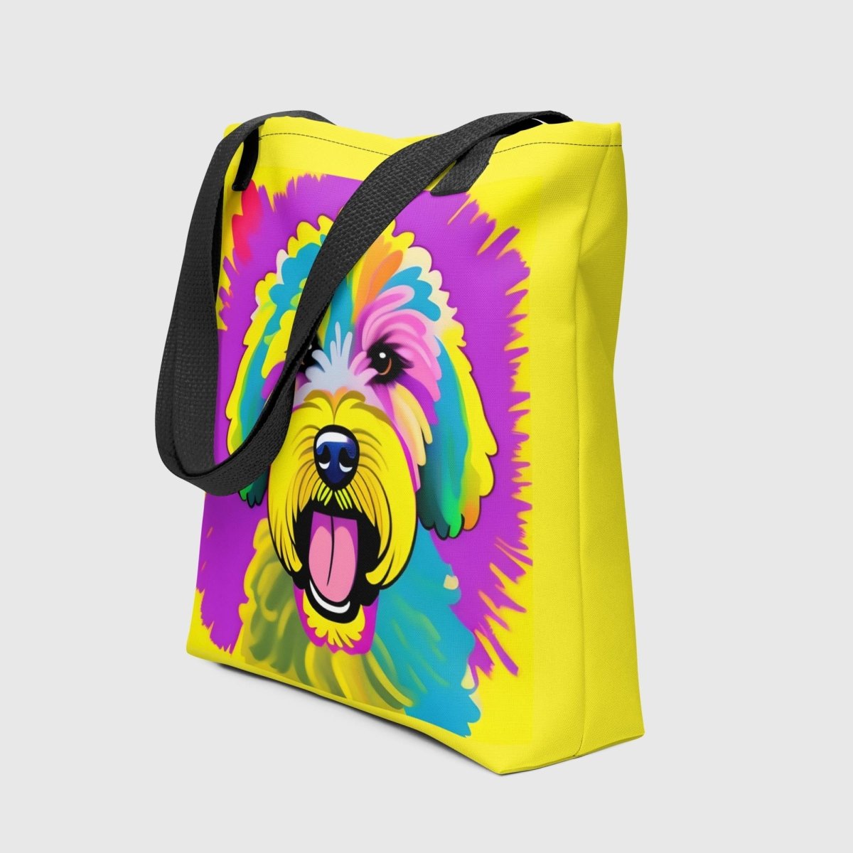 Yellow Goldendoodle Tote Bag - Funny Nikko